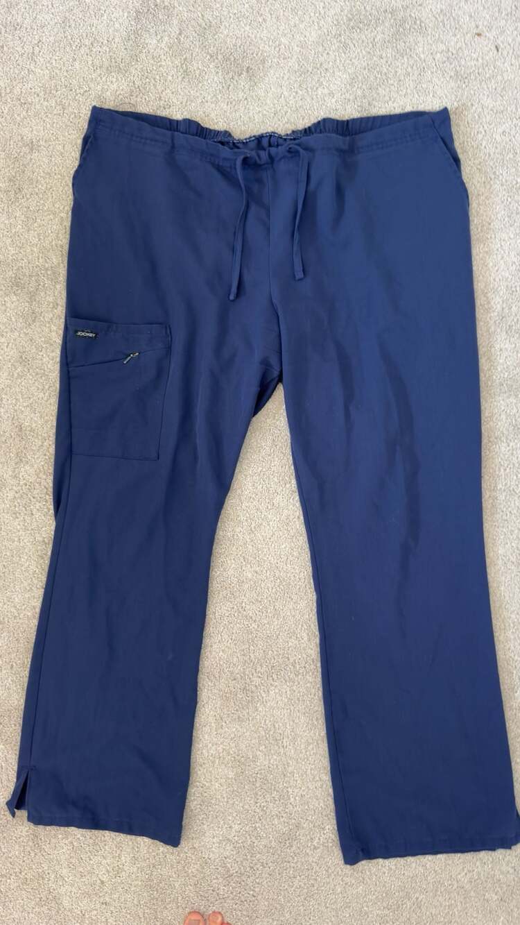 Jockey Scrub Pants Size XL Blue Drawstring